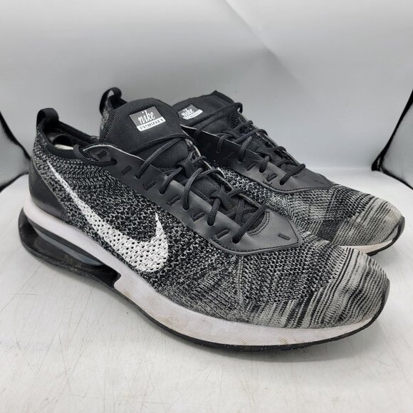 Nike Air Max Flyknit Racer Mens 15 Running Shoes Black White Oreo DJ6106-001 main image 6